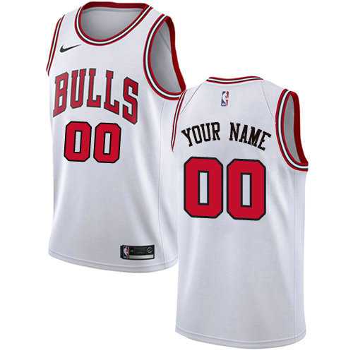 Men%27s Nike Chicago Bulls Customized Swingman White Association NBA Jersey